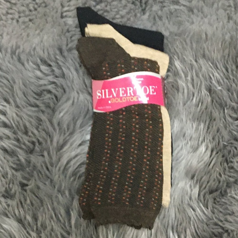 Silvertoe | Men's Fashion Sock | Size 9-11 | 3 Pairs